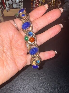 Vintage Kafin New York Multicolor Scarab Bracelet